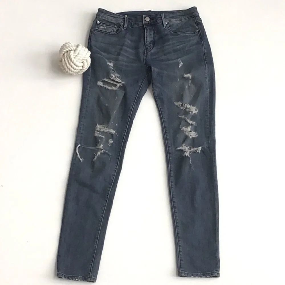 Earnest Sewn Medium Wash Distressed Jeans